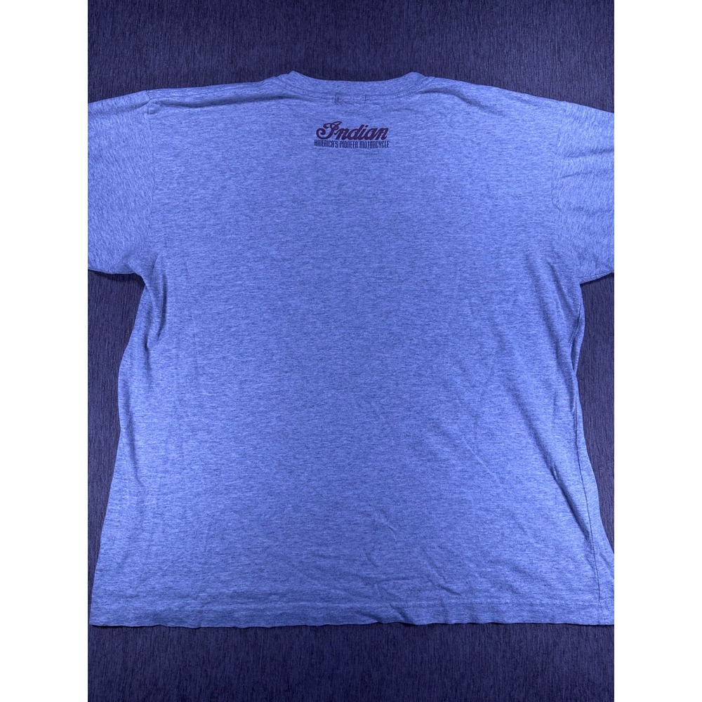 Indian Motorcycle Mens Heather Grey Graphic T-Shirt Short Sleeve Vintage Logo XL - Picture 3 of 6